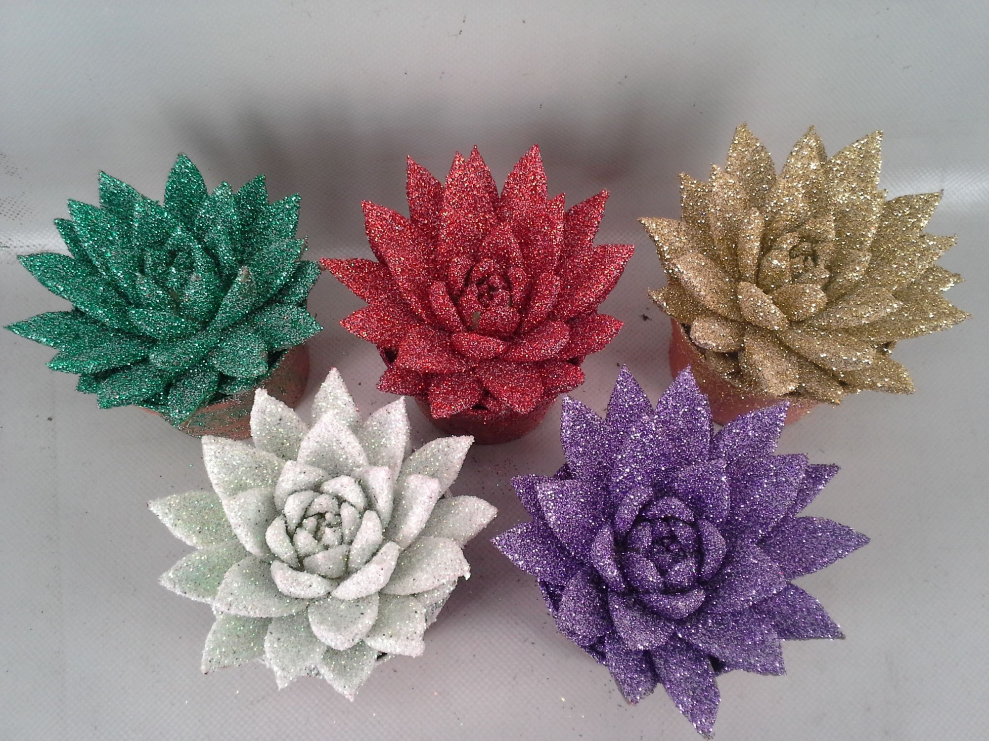 416 kerstster BIO Twinkle glitter zinkpot10,5cm, D 11 cm