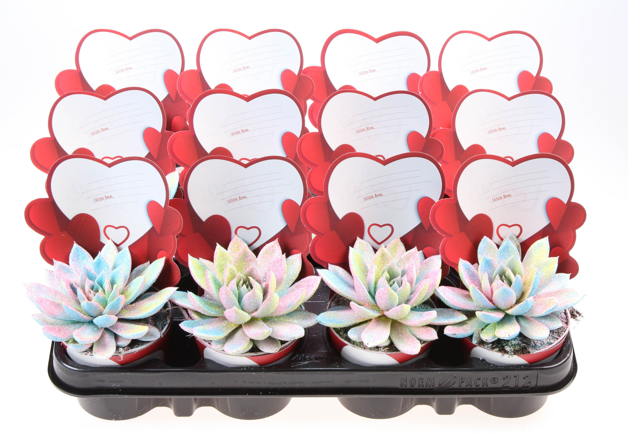 Potcover little love multi glitter mix, D 8,5