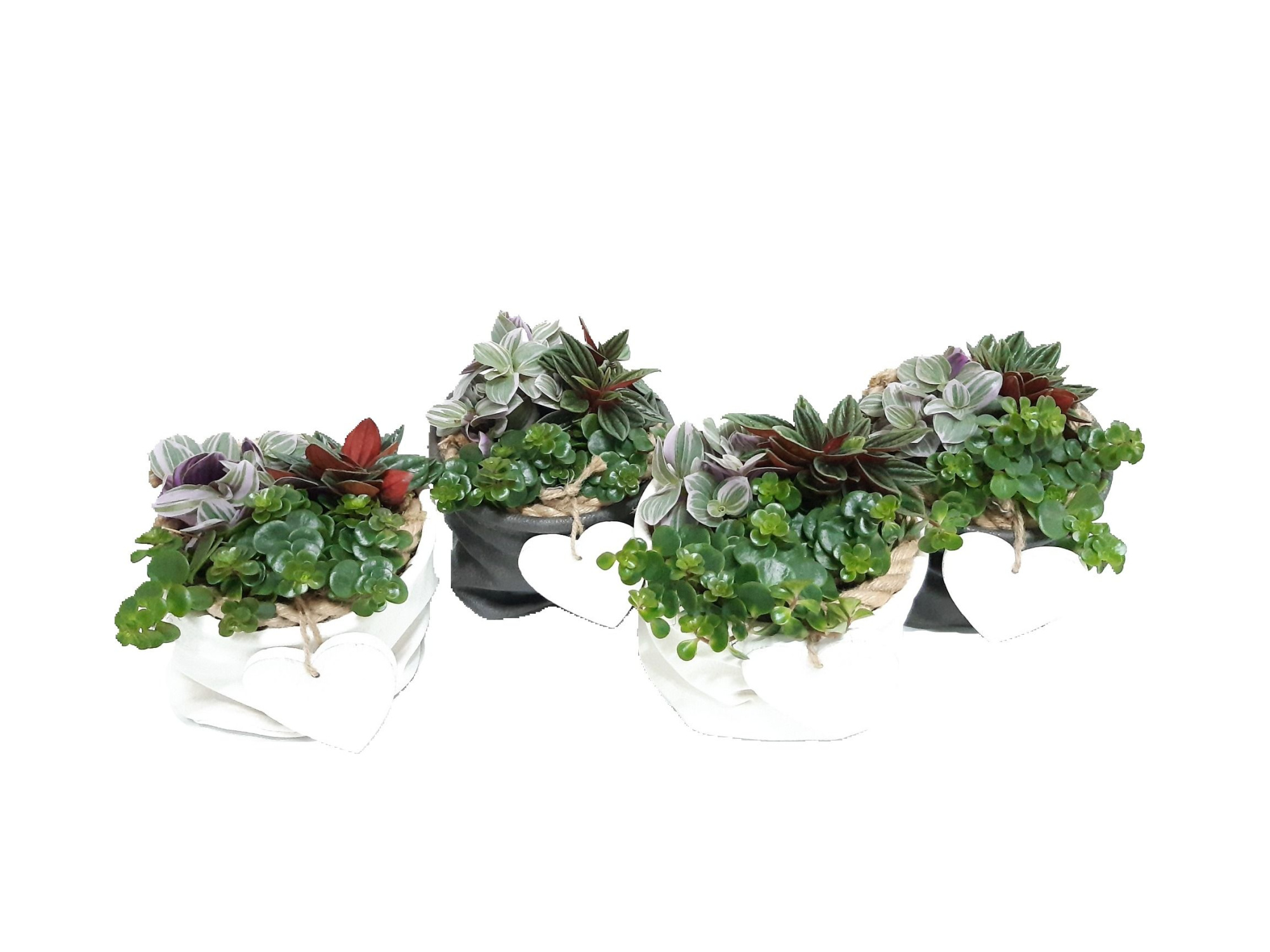 LBD14HRT Leather Bag D14 mini groenmix, D 14 cm