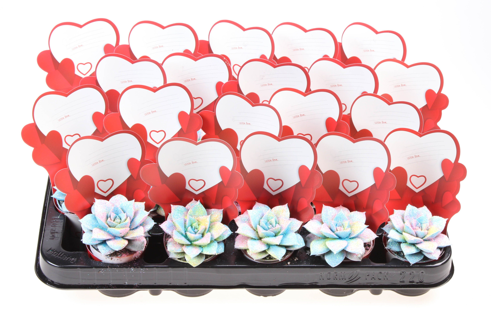 Potcover little love purper multi glitter mix, D 5,5