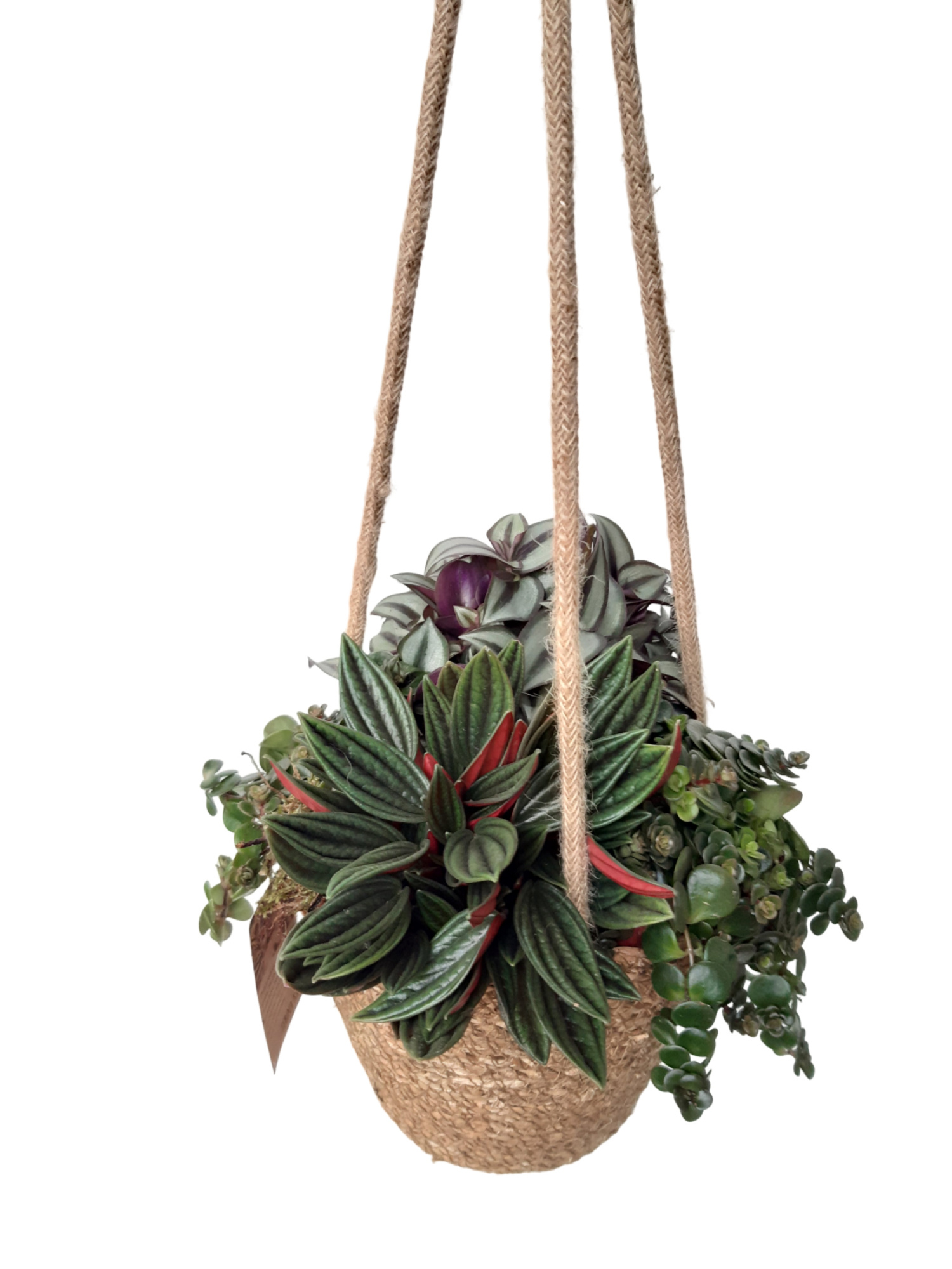 JH21MIX Jute/Zeegras hangmand Groenmix, D 21