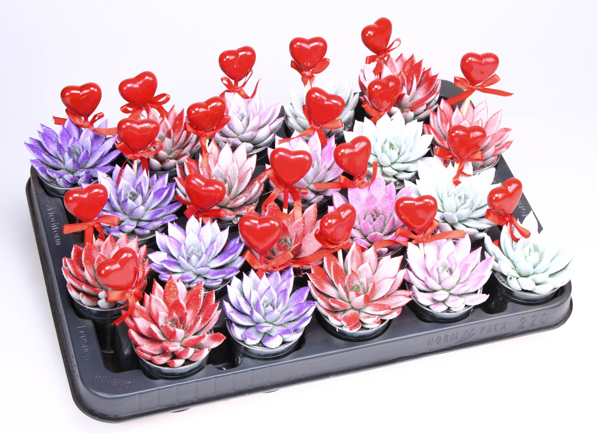 Miranda Valentine Glittermix Zink + hartje, D 6 cm