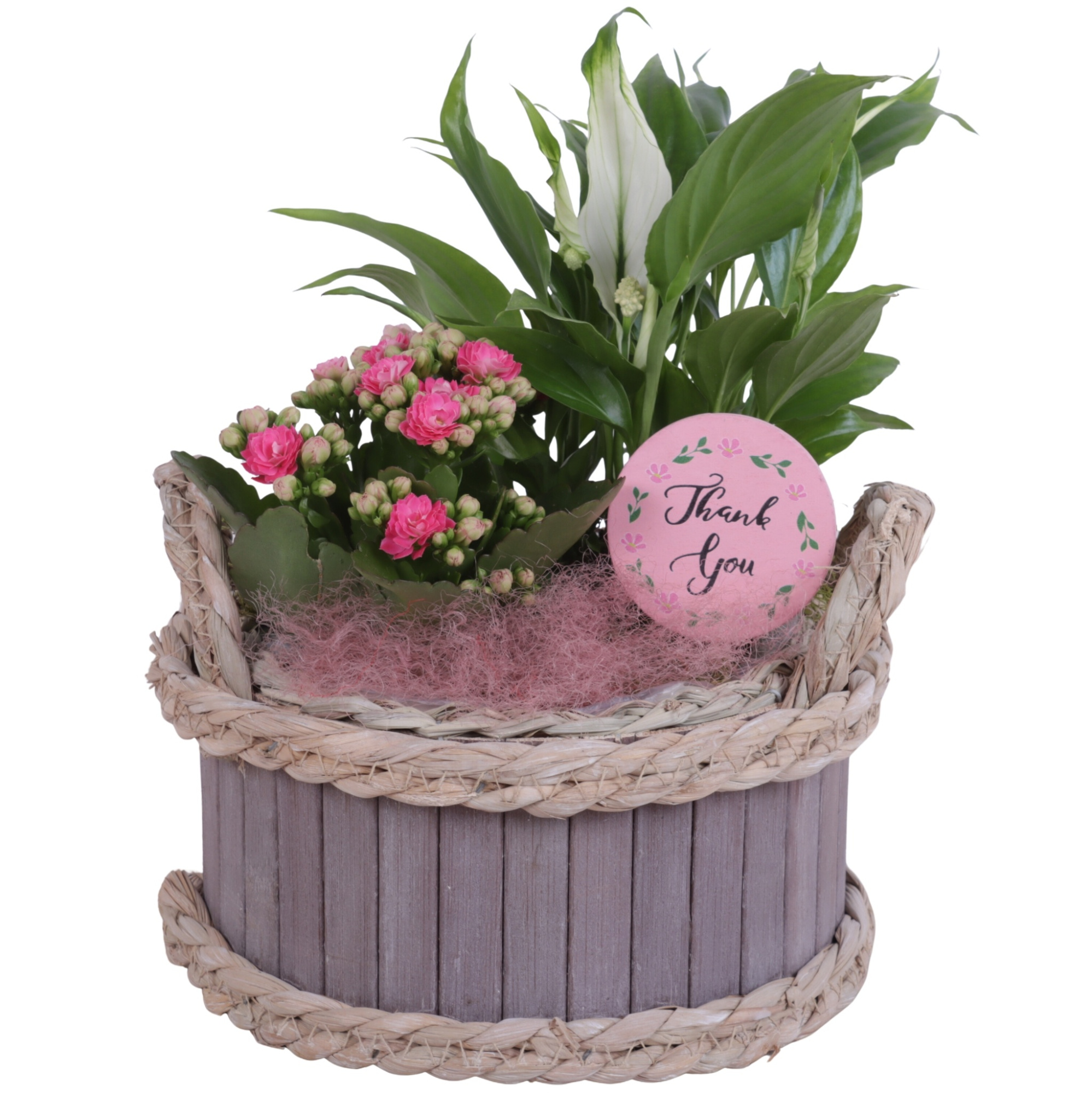 Mothersday Arr. Indoor Wooden Pot Waterhyacint Rim Ø19cm 2PP, D 19