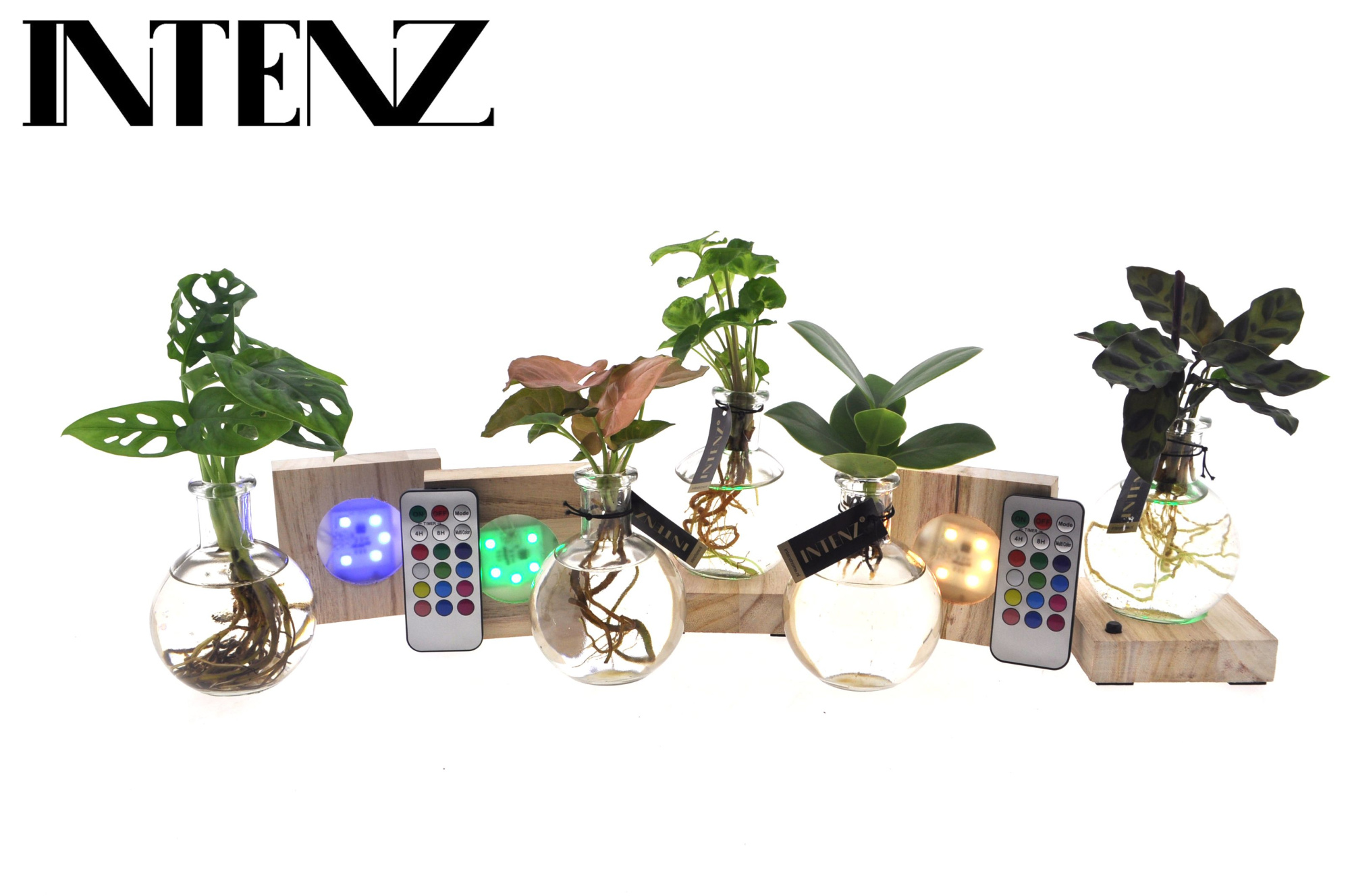 Mix in Samoa glas + REMOTE LED - levertijd: 24 uur, D 7 cm