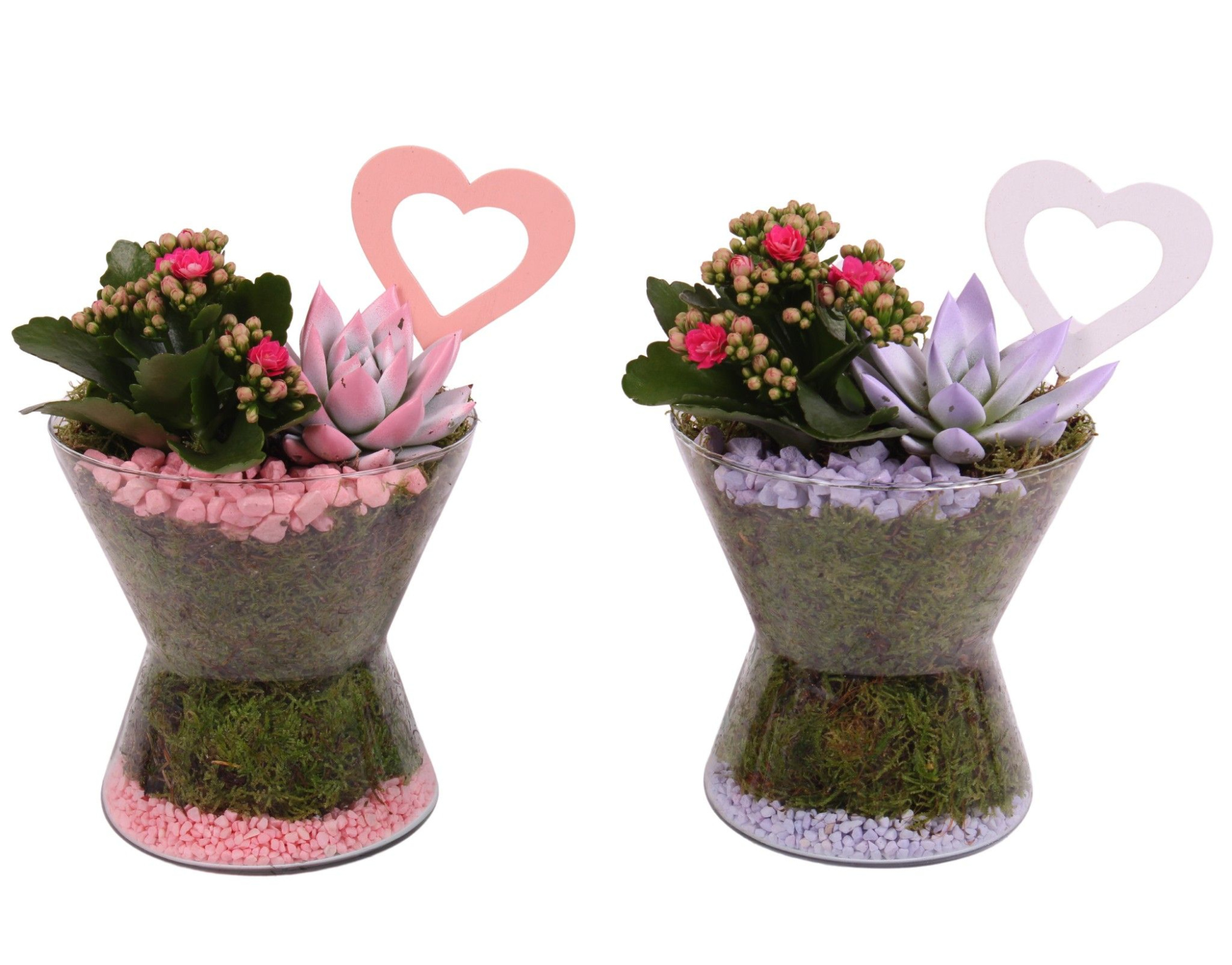 Mothersday Arr. Indoor Glass Hourglass Ø16cm 2PP, D 16