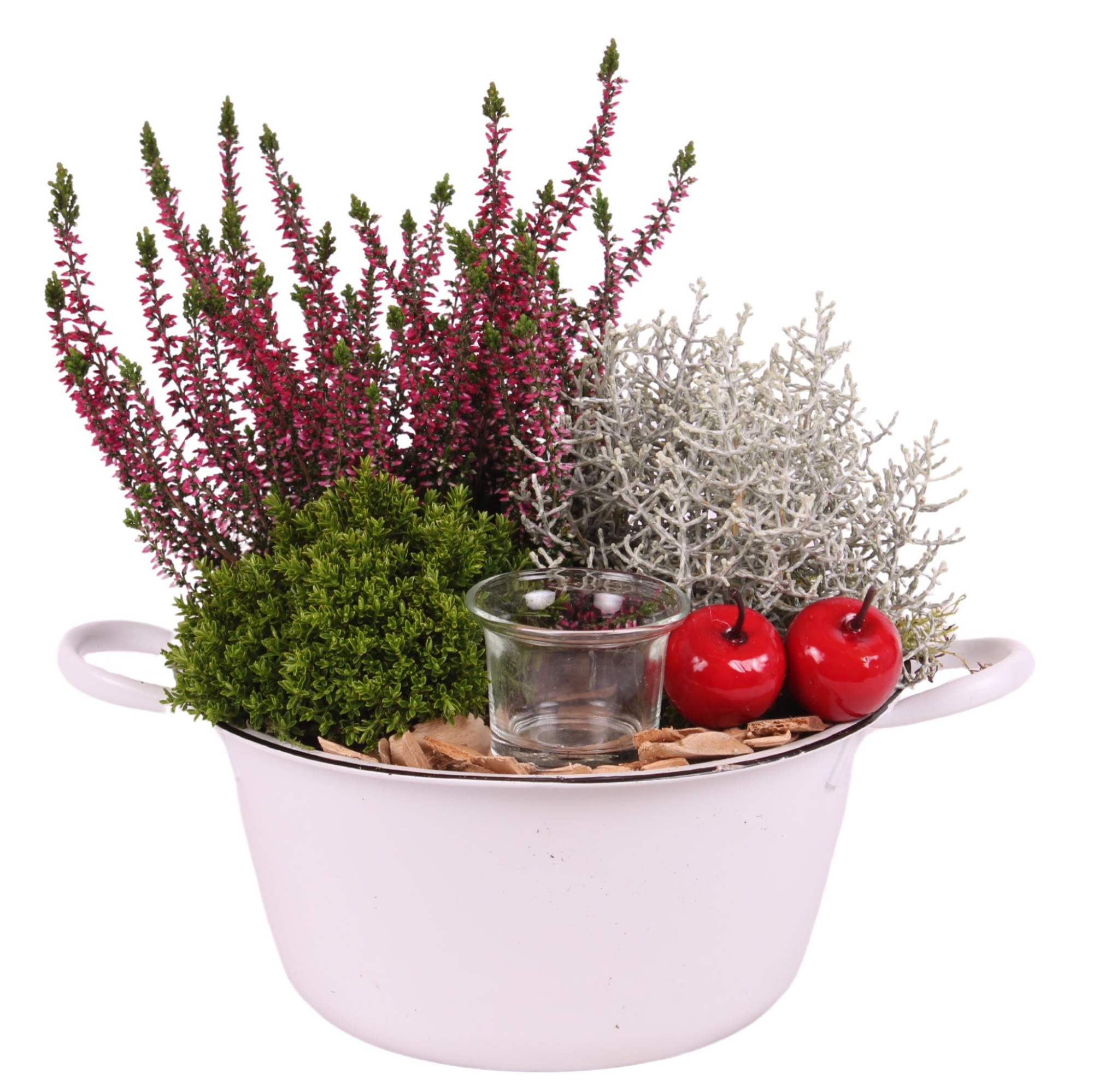 All Saints Arr. Outdoor Zinc Bowl with Handles White Ø22cm 3PP, D 22 cm