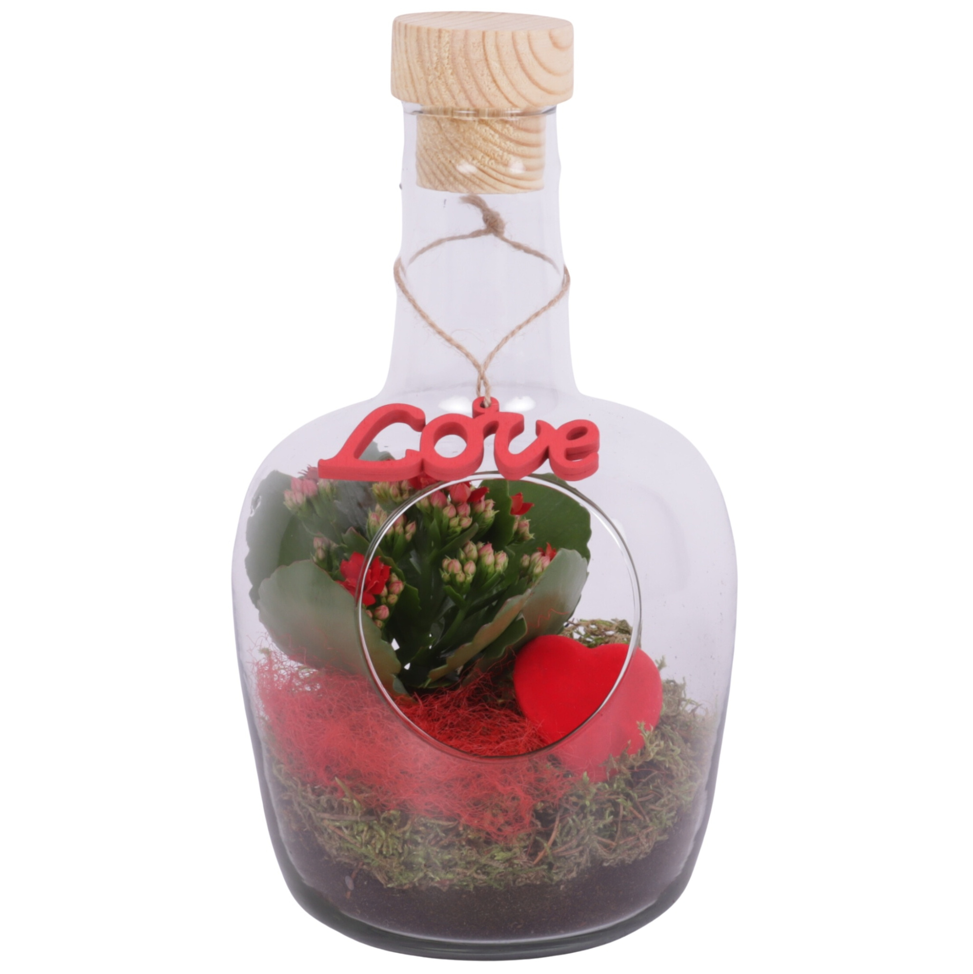 Valentine Arr. Indoor Glass Vase With Hole Ø15cm 1PP, D 15