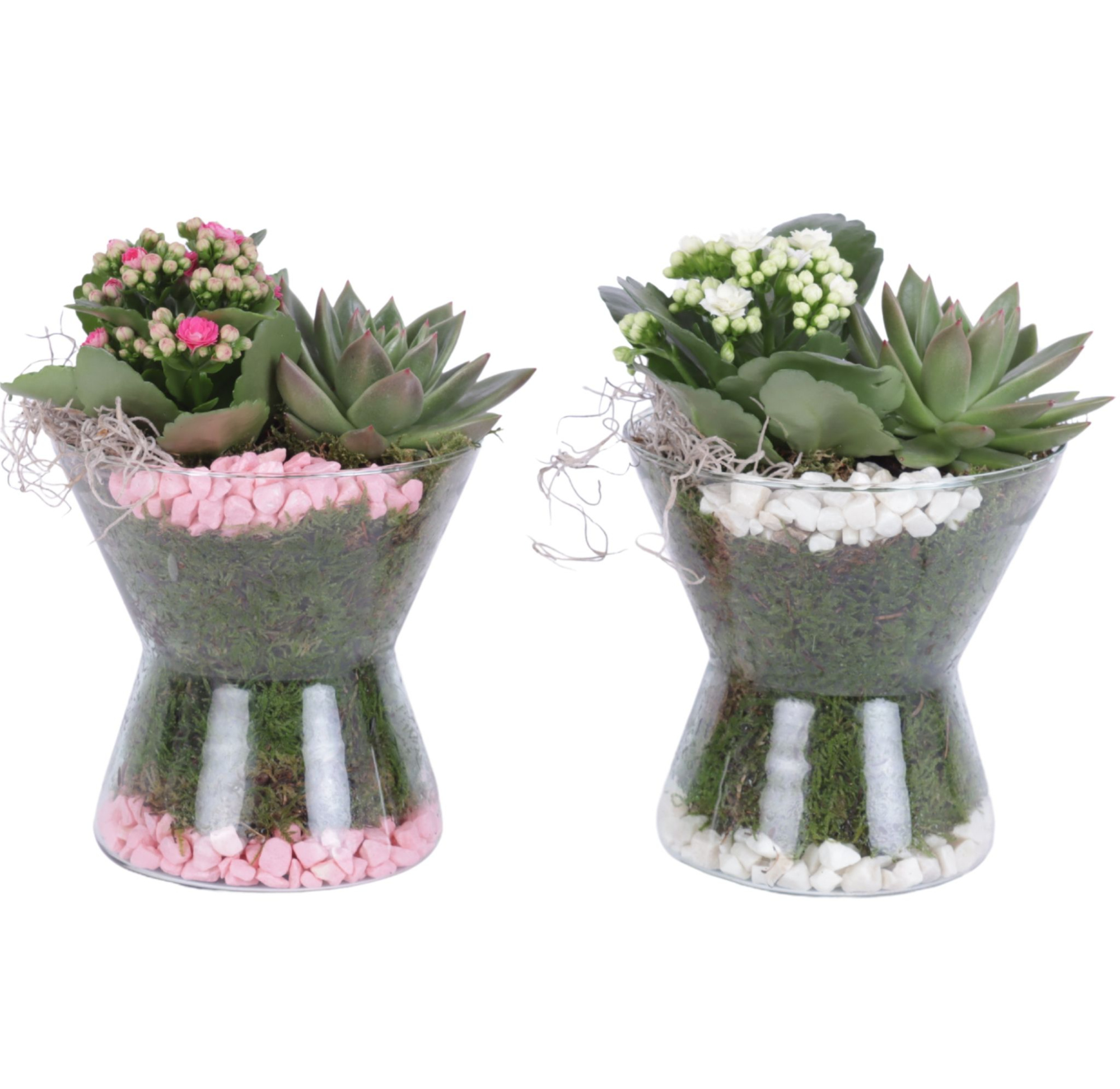 Yearround Arr. Indoor Glass Hourglass Ø16cm 2PP, D 16 cm