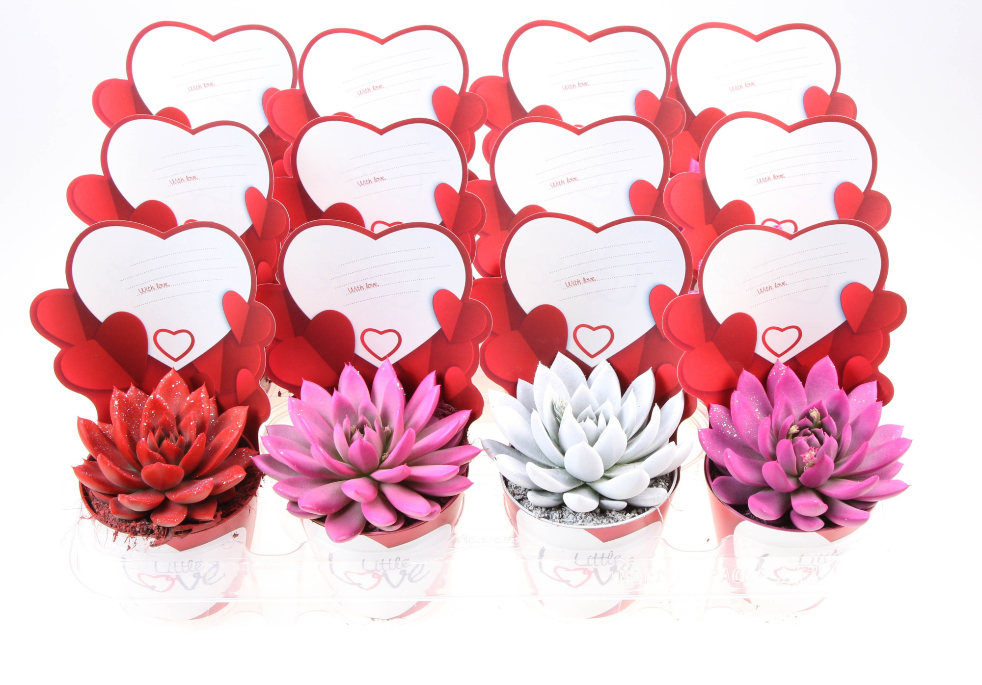 Potcover little love Miranda rainbow + glitter, D 8,5 cm