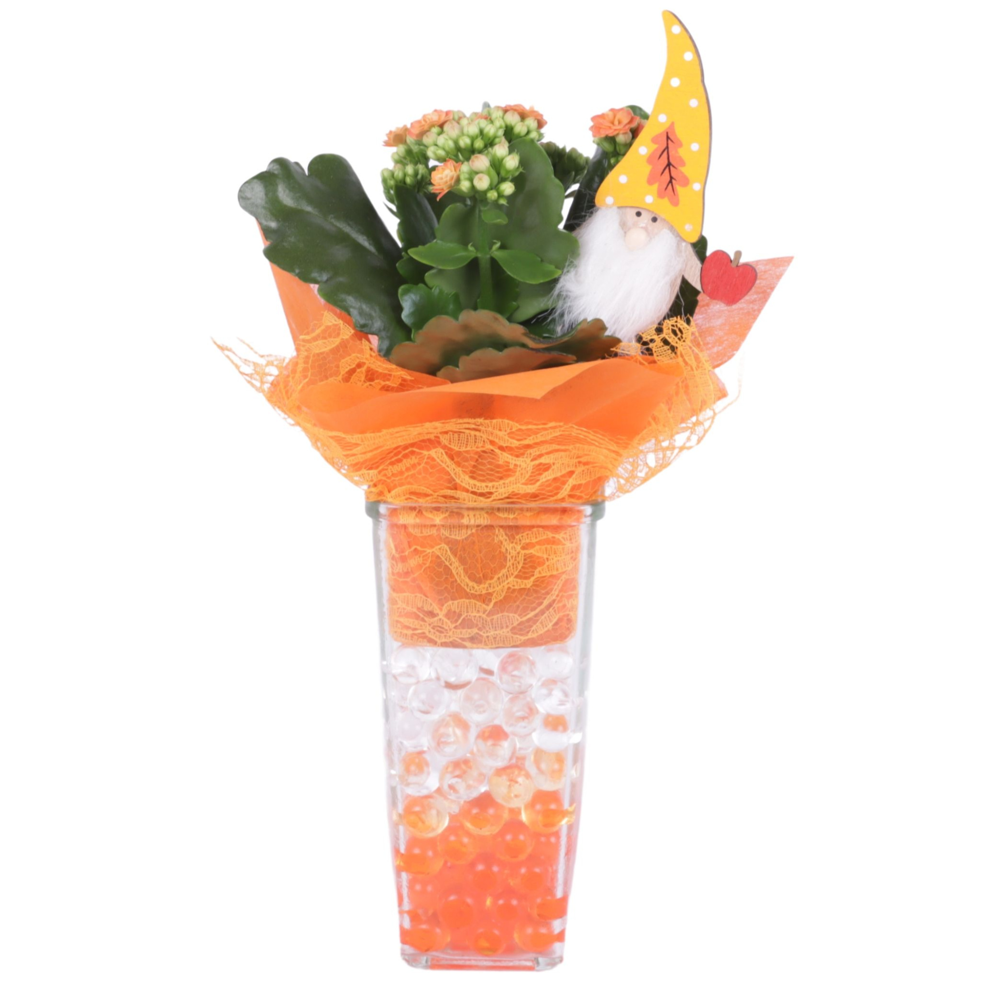 Autumn Arr. Indoor Glass Square Ø09cm 1PP, D 9 cm