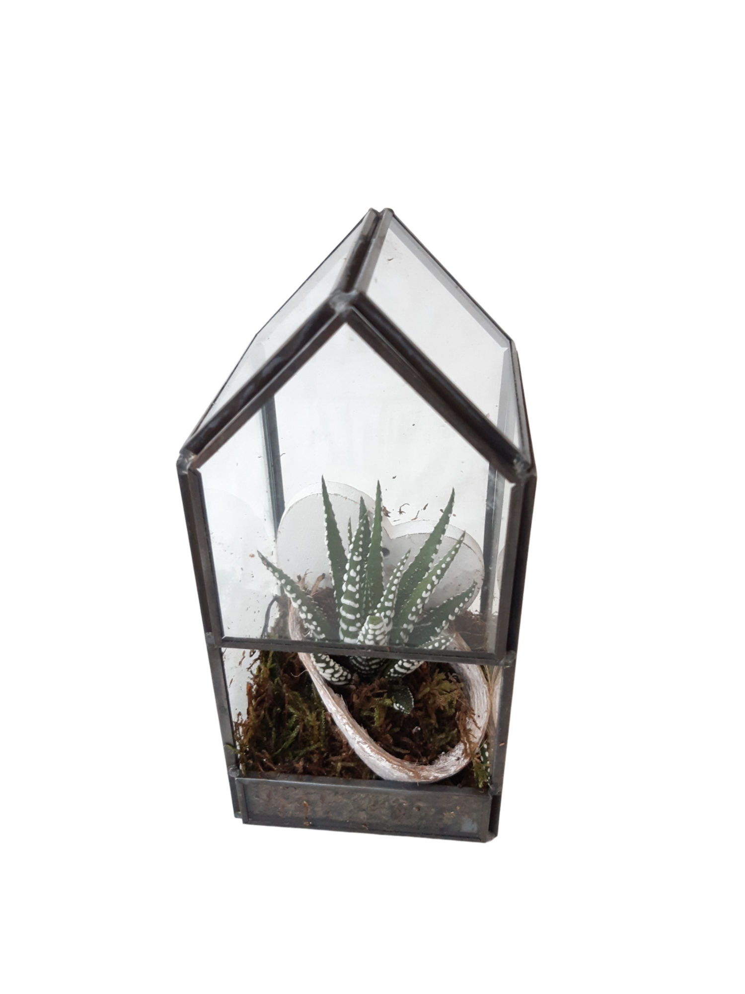 GHK8HRT Glass House Mini Terrarium Heart, D 8 cm