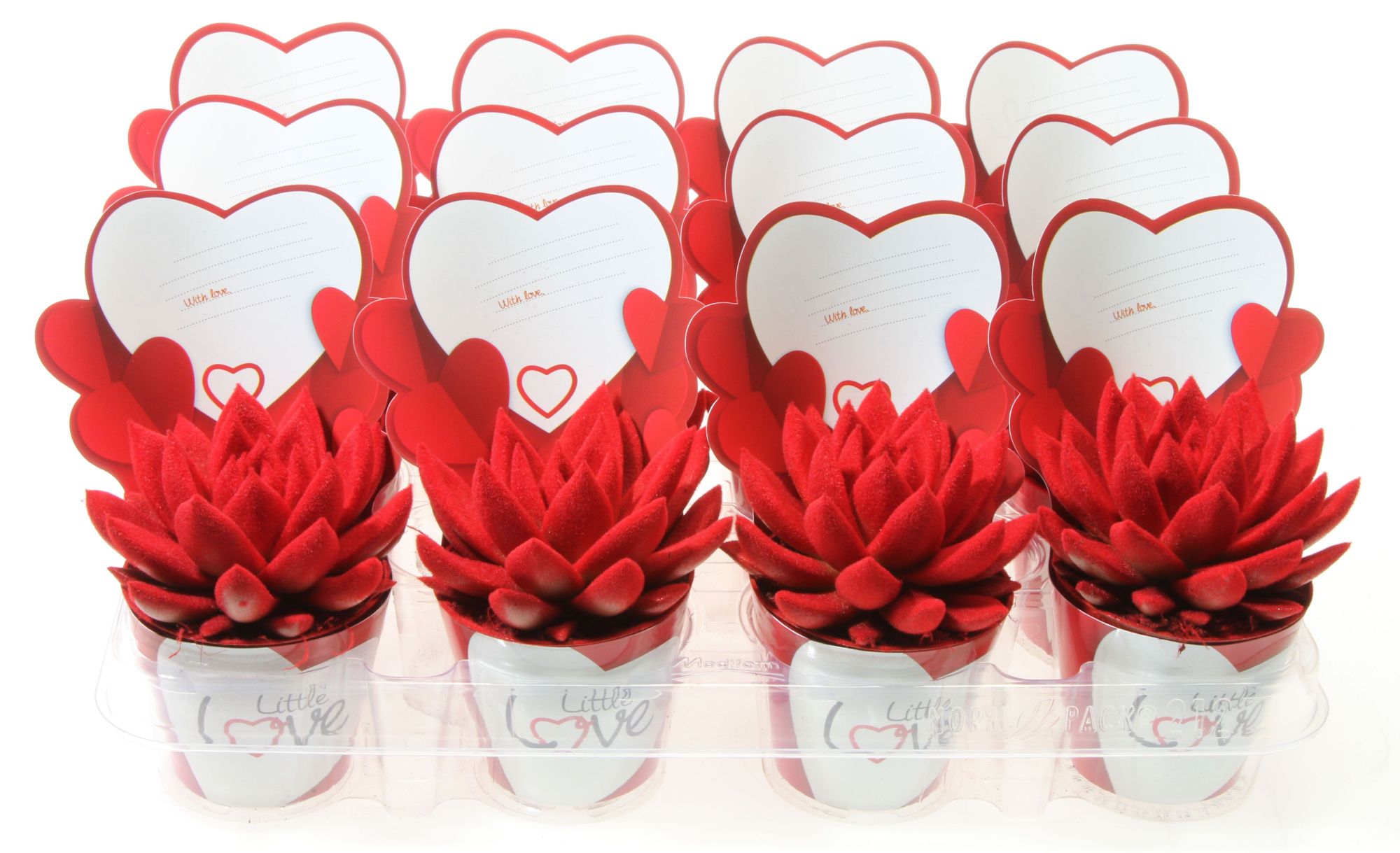 Potcover little love velvet red, D 8,5